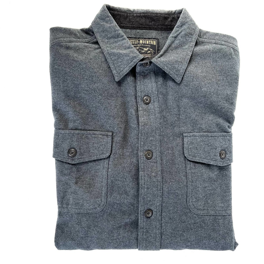 Grizzly Mountain flannel chamois button front  men’s shirt